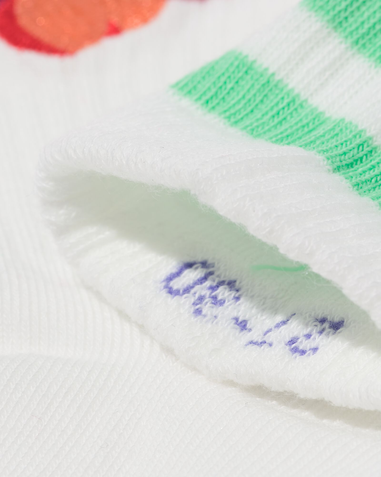 kindersokken strepen fruit - 5 paar gebroken wit gebroken wit - 4320705OFFWHITE - HEMA