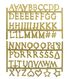 72 lettres et symboles dorés - 25130142 - HEMA