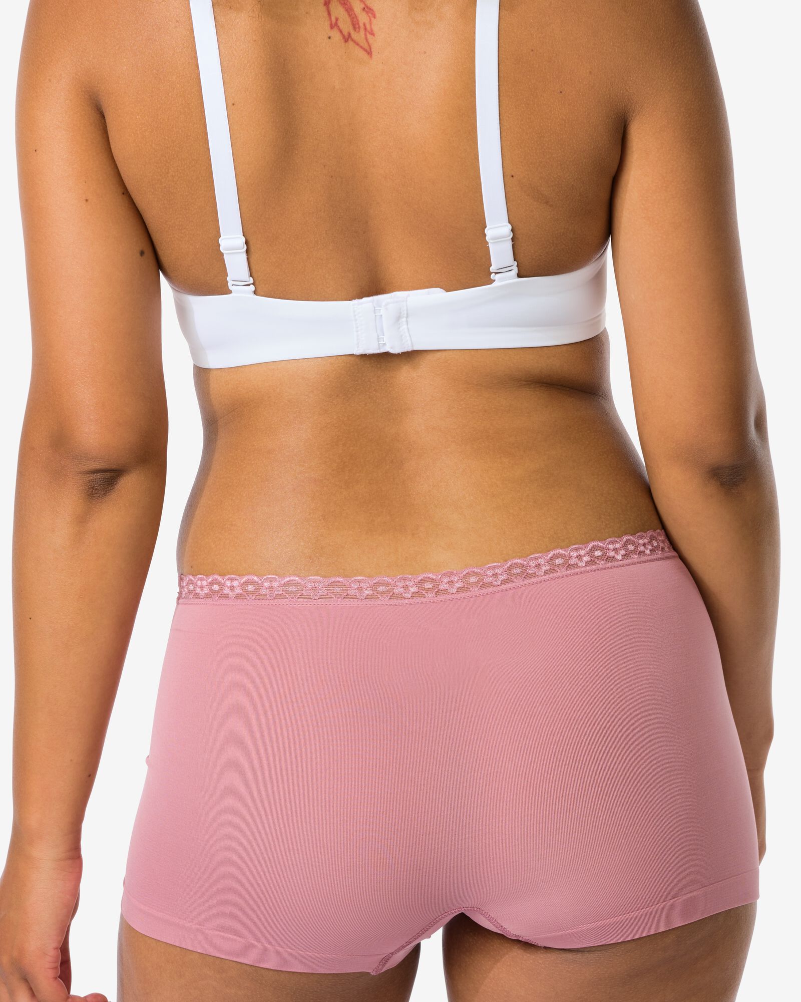 boxer femme sans couture avec dentelle rose - 19620802PINK - HEMA