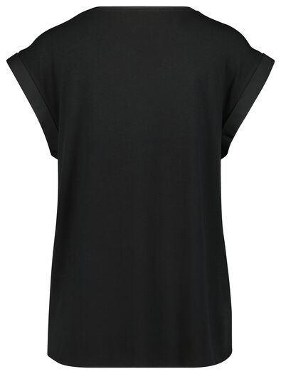 Damen-T-Shirt schwarz L - 36324083 - HEMA