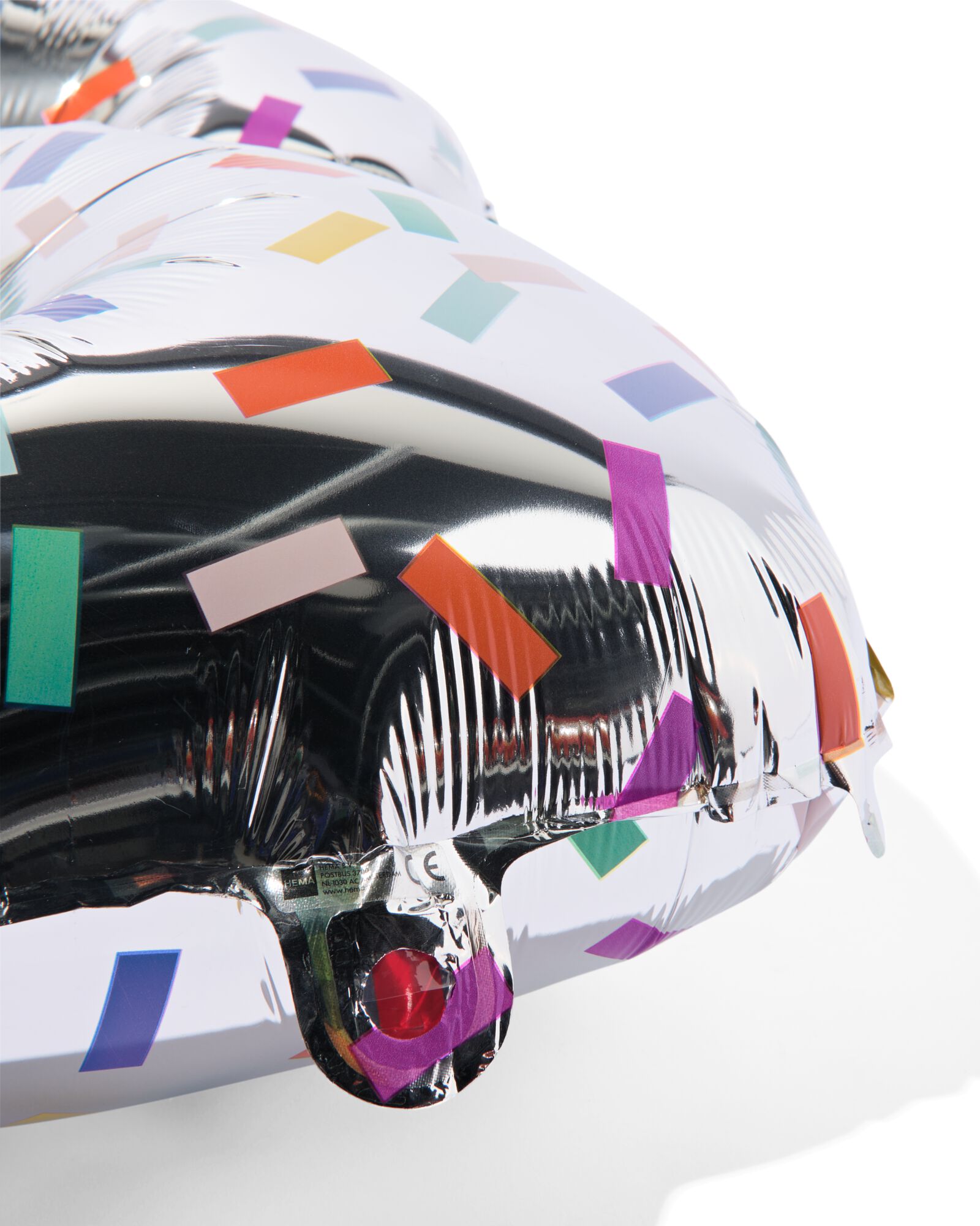 ballon alu chiffre 2 confetti XL argenté 2 - 14250029 - HEMA