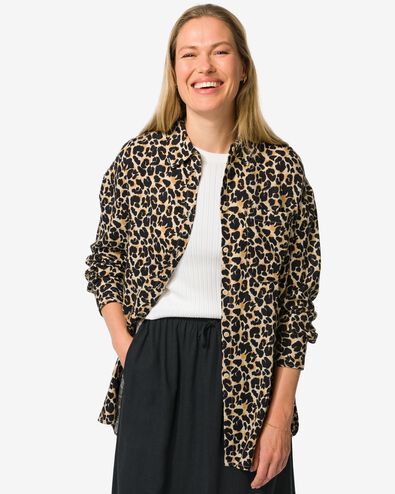 damesshirt Lizzy luipaard multi - 36299465MULTI - HEMA