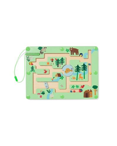 labyrinthe magn&eacute;tique 30x1,5x22cm bois - 15100218 - HEMA