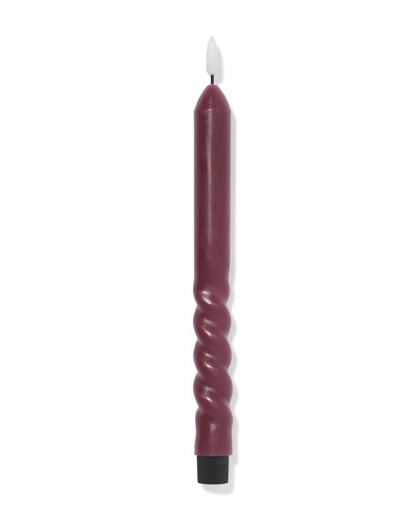 bougie d'int&eacute;rieur led ⌀2,3x29cm duo aubergine - 13550123 - HEMA
