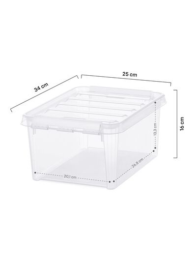 bo&icirc;te de rangement 8L Brussels transparent 34x25x16 - 39822510 - HEMA