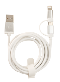 câble chargeur USB micro-USB et 8 broches - 39630061 - HEMA