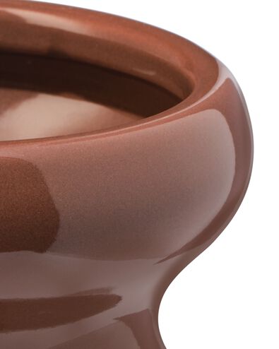 Blumentopf ⌀ 13 x 9 cm, Keramik Blob, braun - 13326028 - HEMA