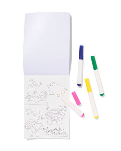 livre de coloriage avec marqueurs non salissants 15x21cm - 15900468 - HEMA