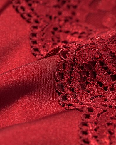 chemise de nuit femme en satin avec dentelle rouge - 23404614RED - HEMA