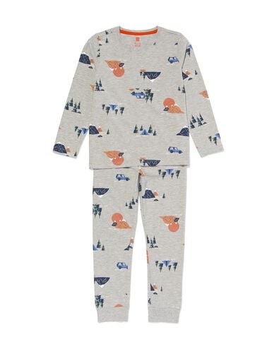 pyjama enfant aventure gris chiné 158/164 - 23020687 - HEMA