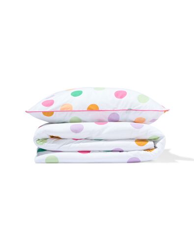 housse de couette enfant 140x200 coton doux pois - 5730225 - HEMA