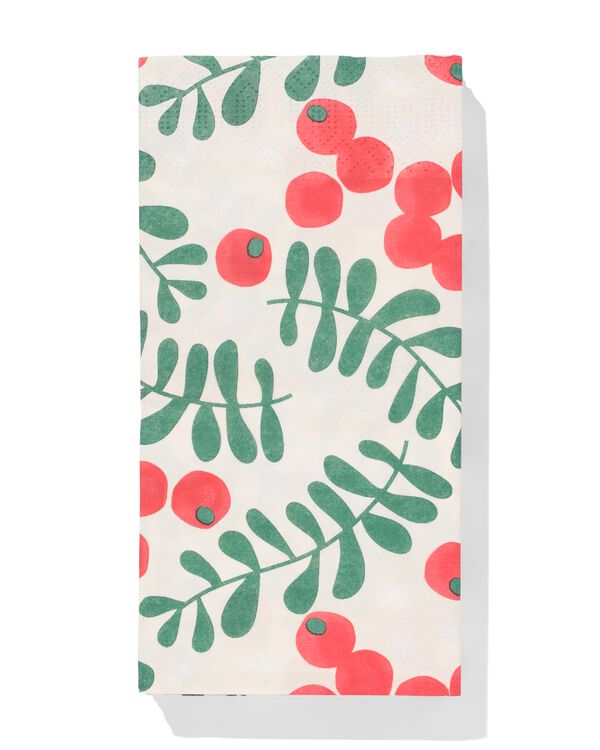 Servietten, 33 × 33 cm, Papier, Mistelzweig – 20 Stück - 25600067 - HEMA