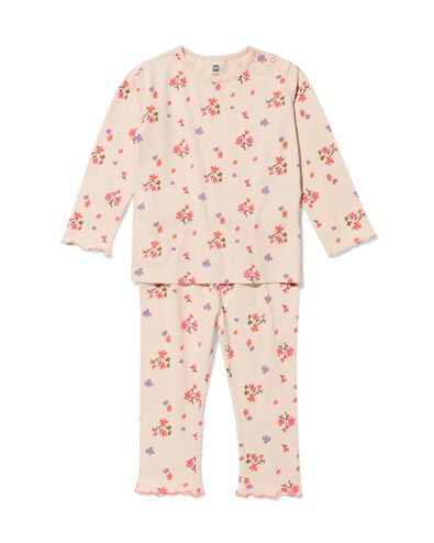 Babyschlafanzug mit Blumen rosa rosa - 33308650PINK - HEMA