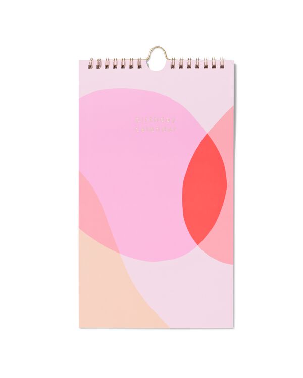 verjaardagskalender 28x16 roze - 14130231 - HEMA