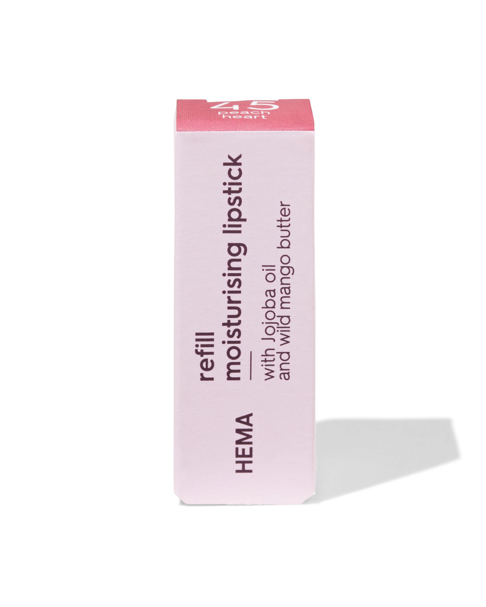 navulling moisturising lipstick 45 peach heart - creamy - 11230445 - HEMA