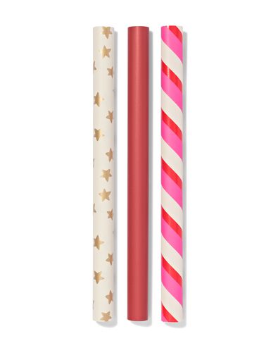 cadeaupapier 50x200 zuurstok - 3 stuks - 25710081 - HEMA
