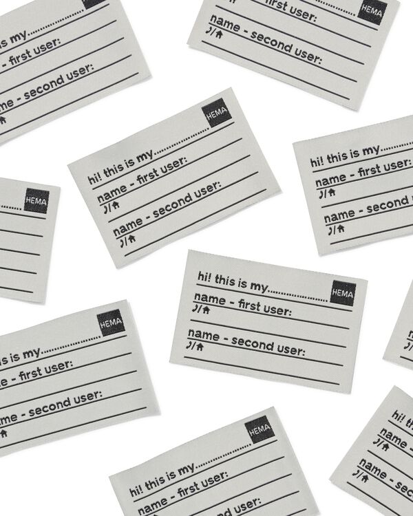 doorgeef naailabels - 12 stuks - 1400324 - HEMA