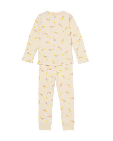 Kinderpyjama gerippt mit Sternen eierschalenfarben - 23001440OFFWHITE - HEMA