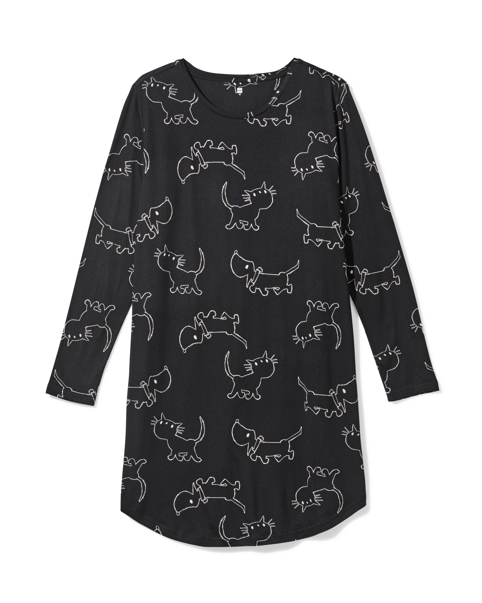 Chemise de nuit femme microfibre Takkie noir noir - 23401170BLACK - HEMA