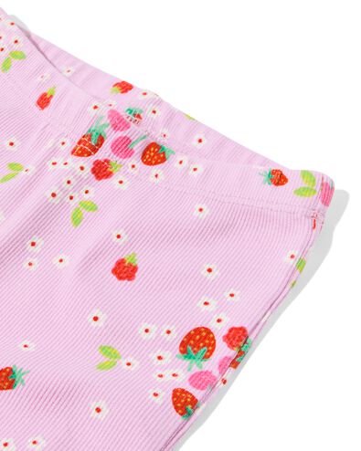 babylegging flared fit rib bloemen paars paars - 33073270PURPLE - HEMA