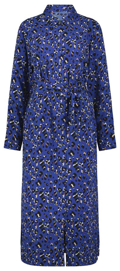 Damen-Kleid Novi, Knopfleiste, lang blau - 1000026138 - HEMA