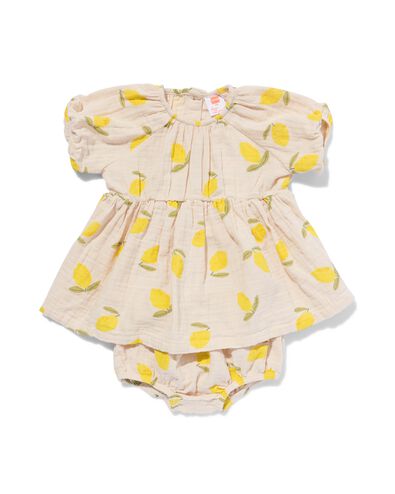 ensemble vêtements bébé robe et short mousseline citrons pêche 74 - 33047753 - HEMA