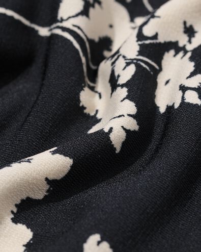 damesshort Remmy wide fit jersey bloemen zwart zwart - 36208820BLACK - HEMA
