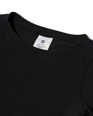2 t-shirts enfant coton biologique noir noir - 30835614BLACK - HEMA