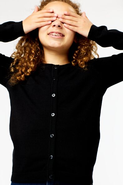 Kinder-Cardigan schwarz schwarz - 1000020542 - HEMA