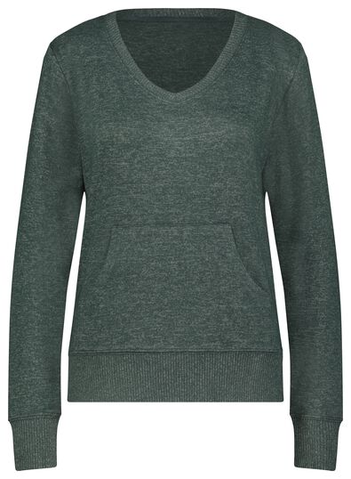 dames loungesweater viscose groen - 1000028598 - HEMA