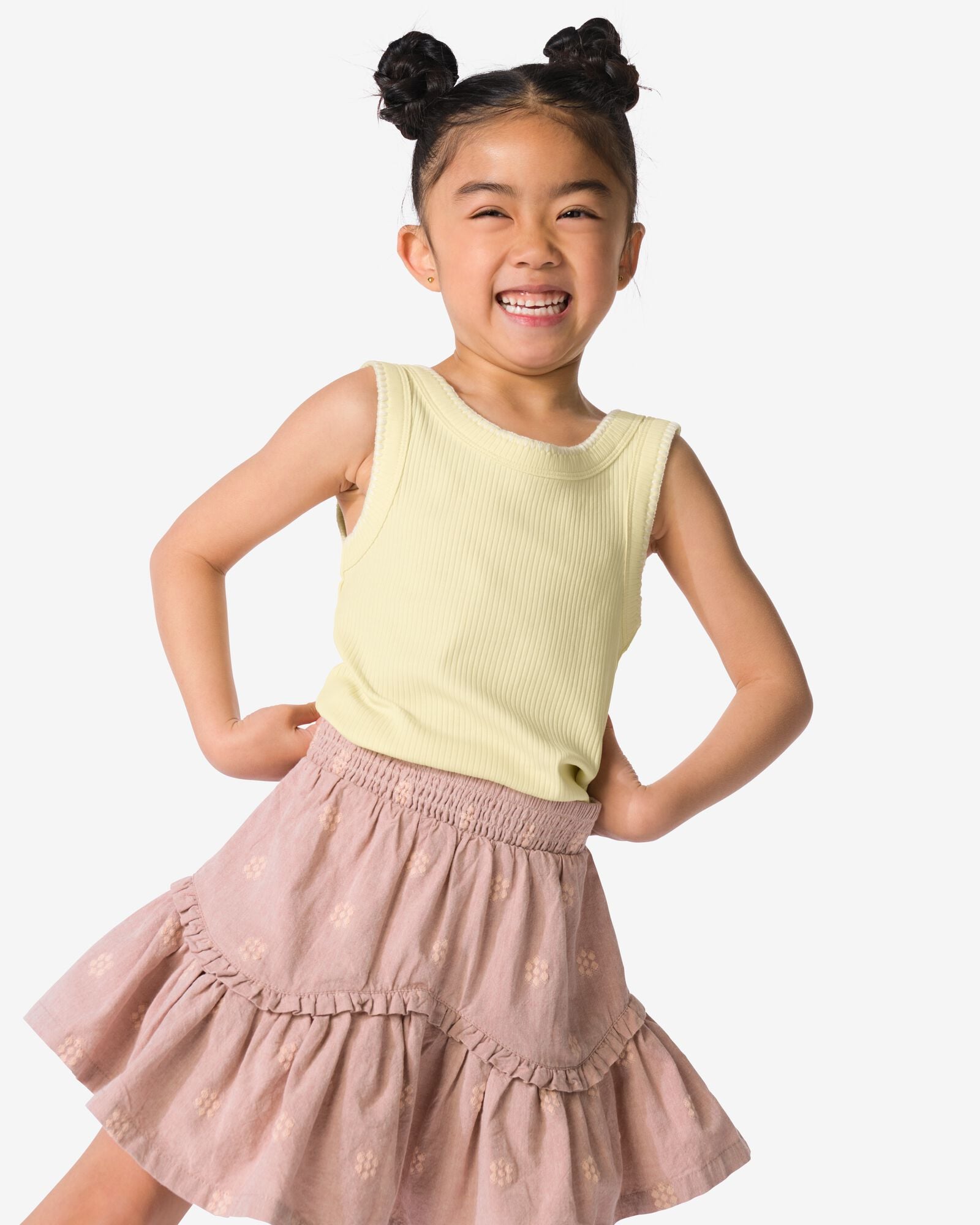 t-shirt c&ocirc;tel&eacute; pour enfant jaune p&acirc;le jaune p&acirc;le - 30826414LIGHTYELLOW - HEMA