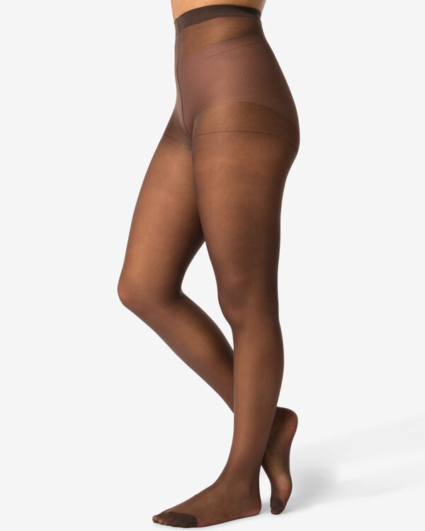 panty's mat halfdoorschijnend 20denier - 4 stuks bruin bruin - 4060115BROWN - HEMA