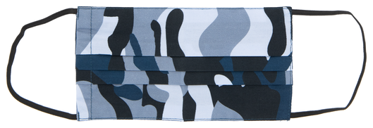 mondkapjes volwassenen - stof camouflage blauw - 2 stuks - 12000015 - HEMA
