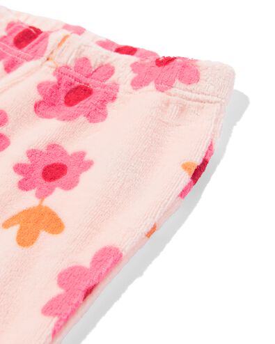 Baby-Bekleidungsset, Velours, Blumen rosa - 33048170PINK - HEMA