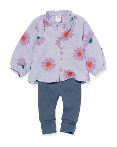blouse bébé mousseline lilas 68 - 33035152 - HEMA