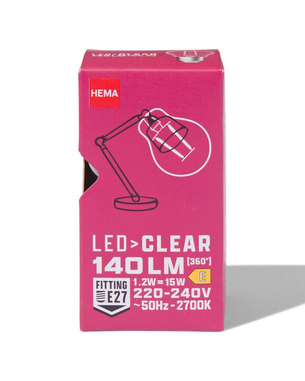 led kogel clear E27 21.2W 140lm - 20000048 - HEMA