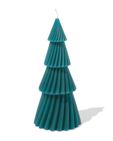 bougie en forme de sapin 7,4x7,4x16,7cm verte - 25100221 - HEMA