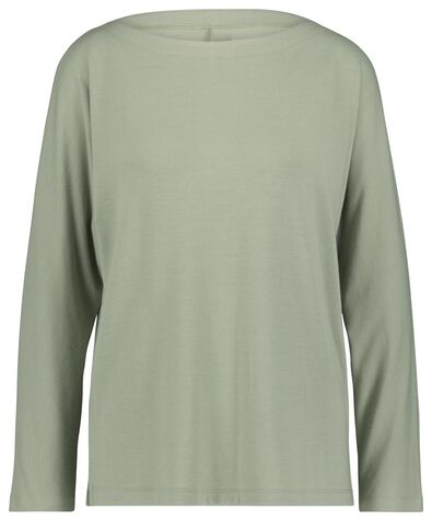 Damen-Shirt, U-Boot-Ausschnitt hellgrün - 1000023475 - HEMA