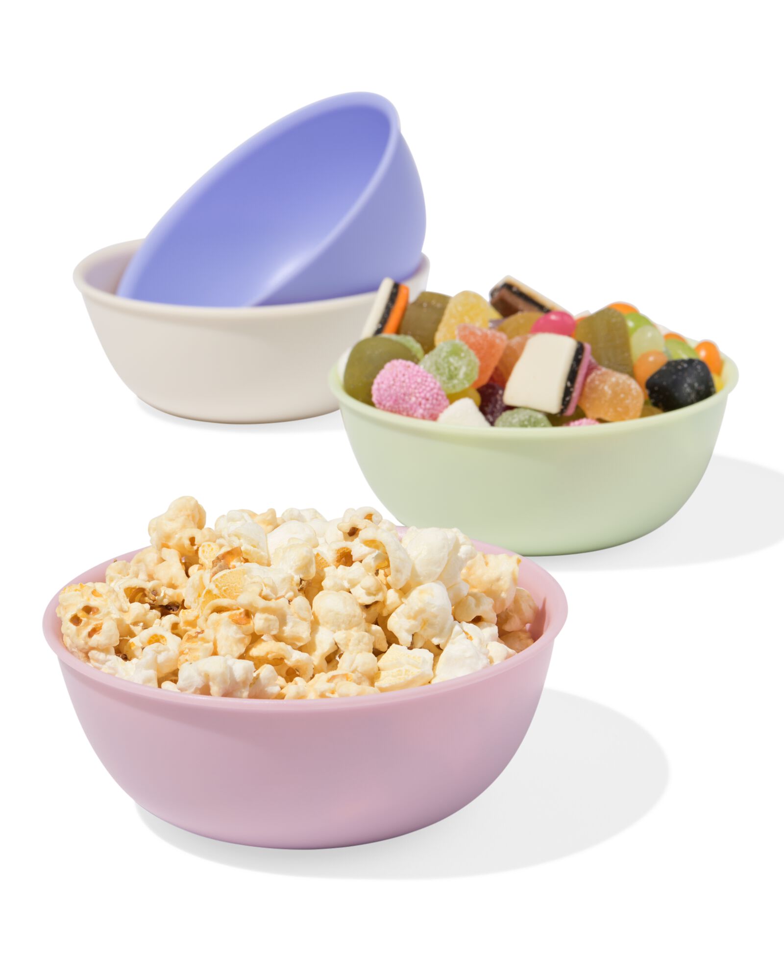 bakjes 430ml kunststof pastel - 4 stuks - 80650227 - HEMA