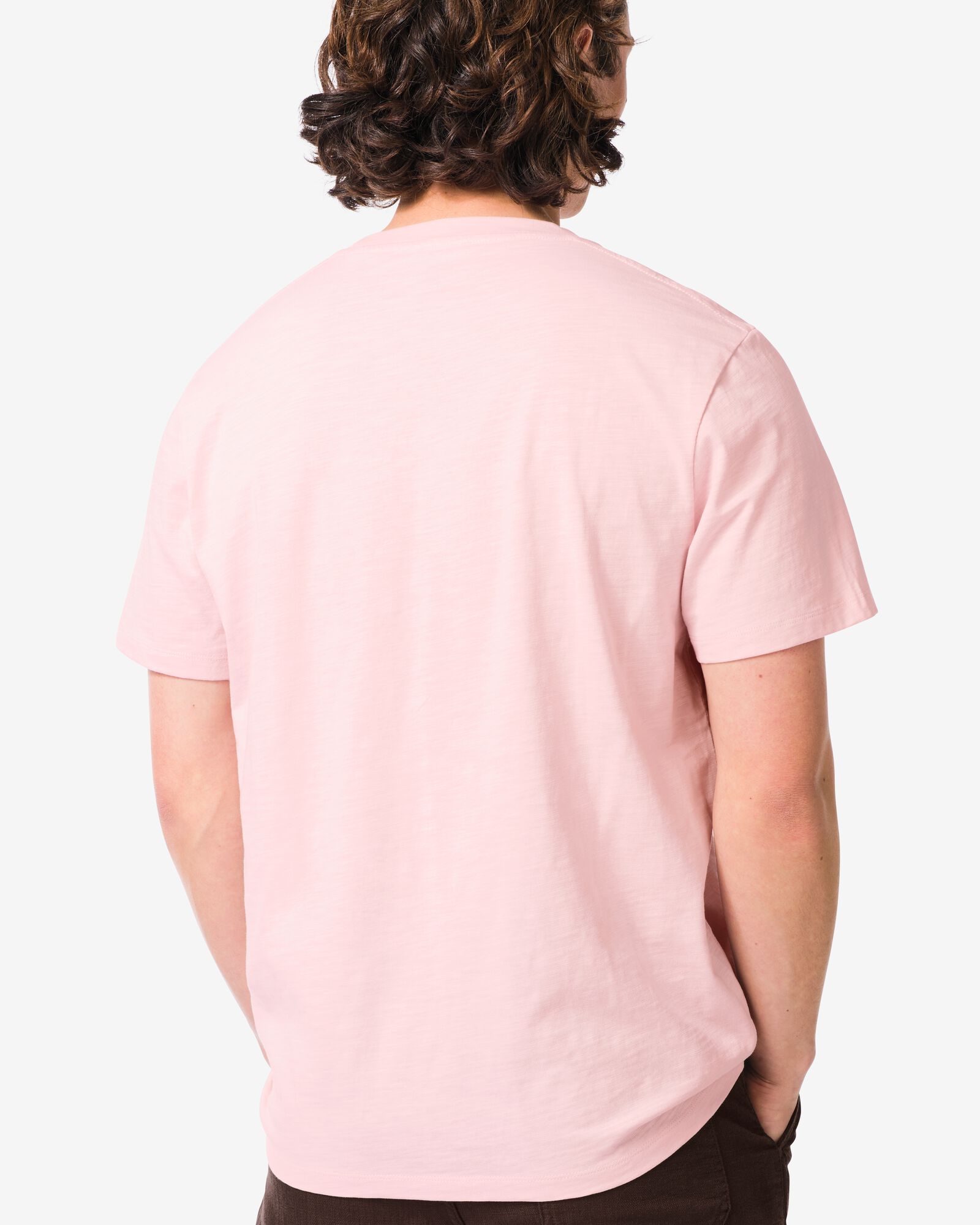 Herren-T-Shirt Jaap aus Slub-Jersey hellrosa hellrosa - 2178860LIGHTPINK - HEMA