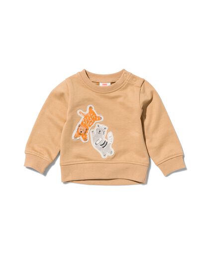 Newborn-Sweatshirt, Tiger braun 80 - 33465516 - HEMA