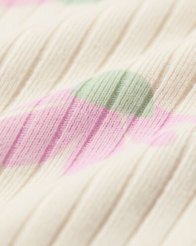 Gerippter mitwachsender Newborn-Strampler aus Ripp-Bambus mit Stretchanteil, Blumen ecru - 33412820ECRU - HEMA