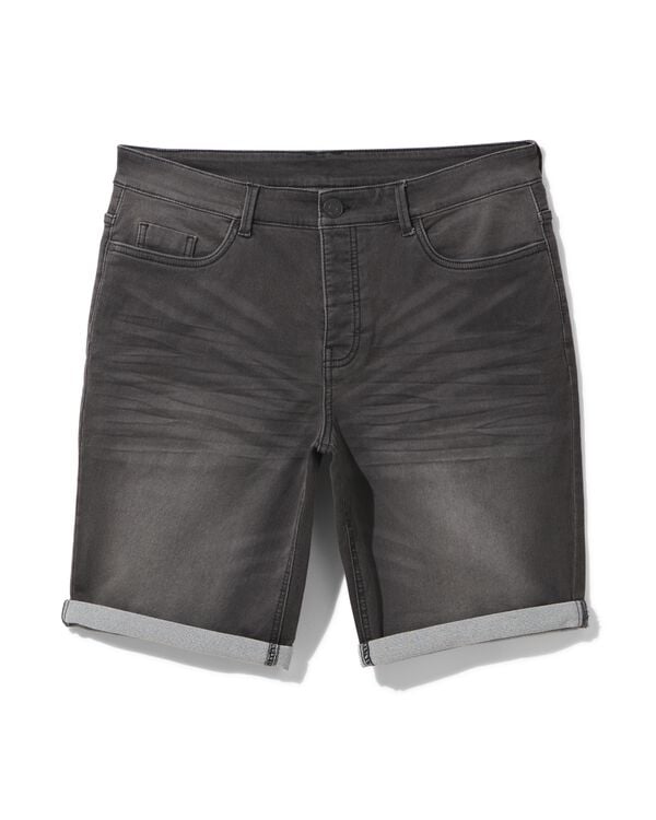 heren short jogdenim zwart zwart - 1000030606 - HEMA