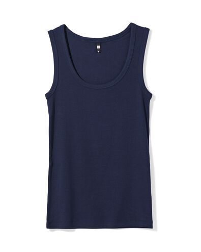 Damentop Anouk gerippt dunkelblau dunkelblau - 36310570DARKBLUE - HEMA