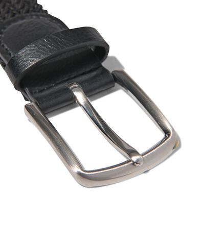 gevlochten elastische heren riem 3.5cm zwart zwart - 1000030030 - HEMA