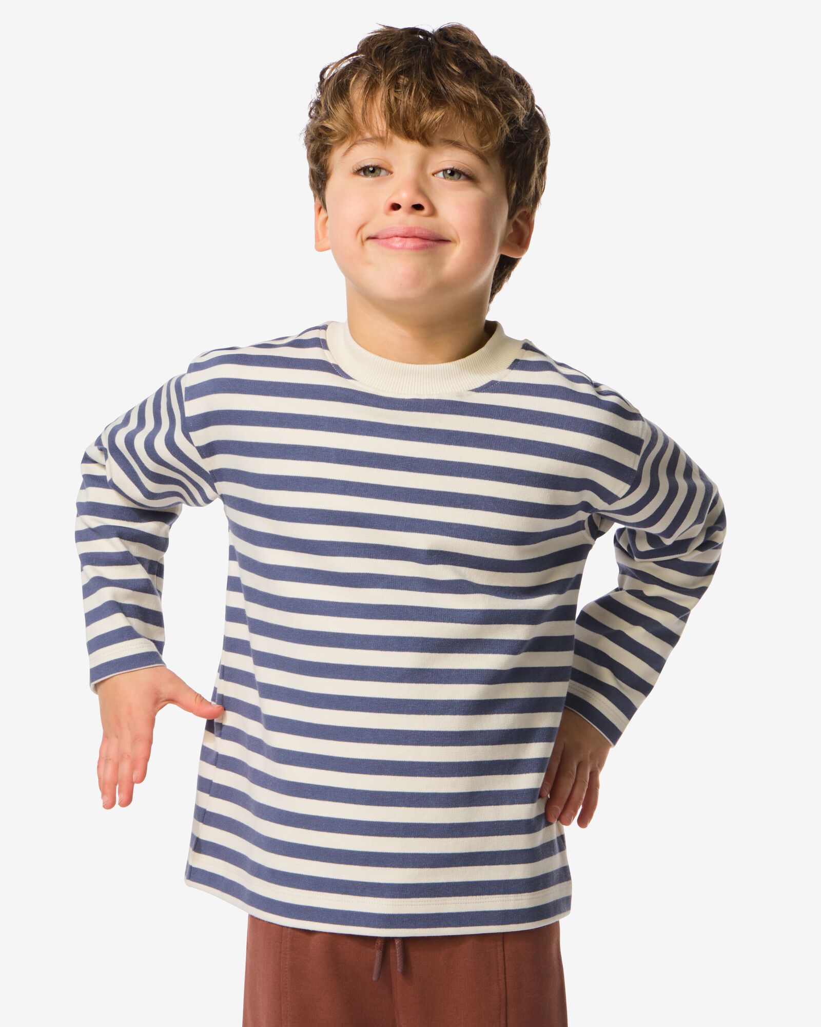 kinder T-shirt strepen blauw blauw - 30711901BLUE - HEMA