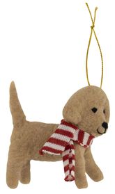 décoration de Noël en laine 8cm chien - 25110033 - HEMA