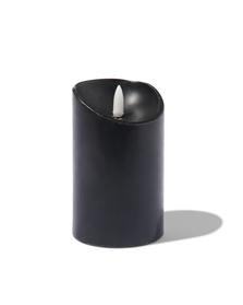 LED-Kerze aus Kerzenwachs, Ø 7.5 x 12.5 cm, schwarz - 13550038 - HEMA