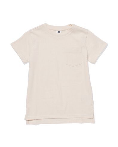 Kinder-T-Shirt, Struktur beige 122/128 - 30782159 - HEMA