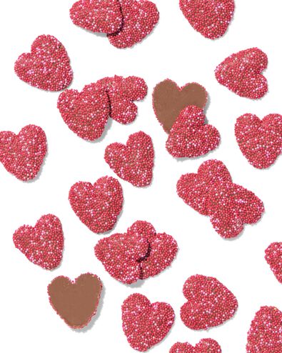 d&eacute;coration pour g&acirc;teau - pastilles choco coeurs avec perles de sucre 150g - 10280048 - HEMA